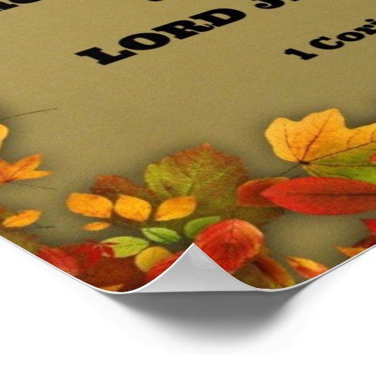 1 Korinther 15:57 Aber Gott sei Dank, wer... Poster (Ecke)