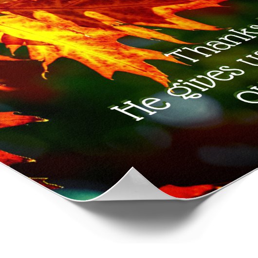 1 Korinther 15:57 Danke an Gott!, Herbst Poster (Ecke)