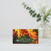 1 Korinther 15:57 Danke an Gott! Visitenkarte (Stehend Vorderseite)