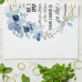 1 Korinther 15:58 Inspiration Verse Floral Geschirrtuch (Gefaltet)