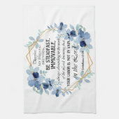 1 Korinther 15:58 Inspiration Verse Floral Geschirrtuch (Vertikal)