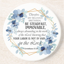 1 Korinther 15:58 Inspiration Verse Floral Getränkeuntersetzer