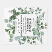 1 Korinther 15:58 Inspirational Verse Eukalyptus Fleecedecke (Vorderseite (Horizontal))