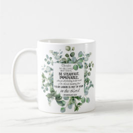 1 Korinther 15:58 Inspirational Verse Eukalyptus Kaffeetasse