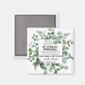 1 Korinther 15:58 Inspirational Verse Eukalyptus Magnet (Vorderseite/Rückseite)