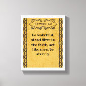 1 Korinther 16:13 | Motivierend Biokotierungen Leinwanddruck (Vorderseite)