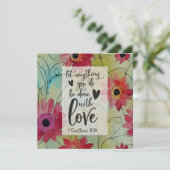 1 Korinther 16 14 Alles in Liebe Bibelkarte (Stehend Vorderseite)