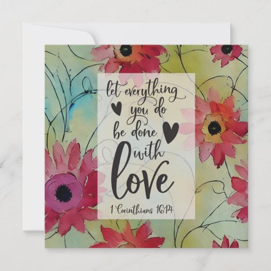 1 Korinther 16 14 Alles in Liebe Bibelkarte (Vorderseite)