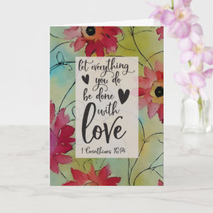 1. Korinther 16, 14 Alles in Liebe Bibelvers Karte