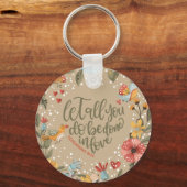 1 Korinther 16:14 Boho Floral Birds mit Foto Schlüsselanhänger (Vorderseite)