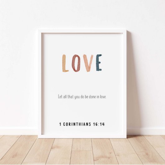 1 Korinther 16:14 Liebe Poster