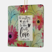 1 Korinther 16 14 Ließ alles in Liebe getan Keramikornament (Links)