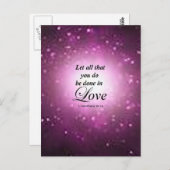 1 Korinther-16:14 Postkarte (Vorne/Hinten)