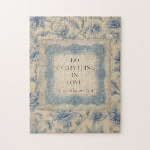 1 Korinther 16:14 Tut alles aus Liebe Vintage Puzzle