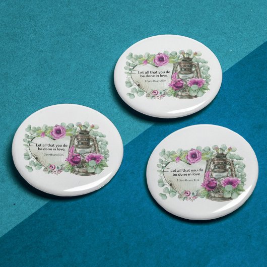 1 Korinther 16:14 Vintager Laternenkesseln Magnet