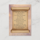 1 Korinther 1:18-19 KJV Karten - dicker Kreuz (Vorderseite)