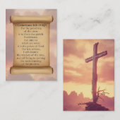 1 Korinther 1:18-19 KJV Karten - geschlagenes Kreu (Vorne/Hinten)