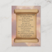 1 Korinther 1:18-19 KJV Karten - geschlagenes Kreu (Vorderseite)