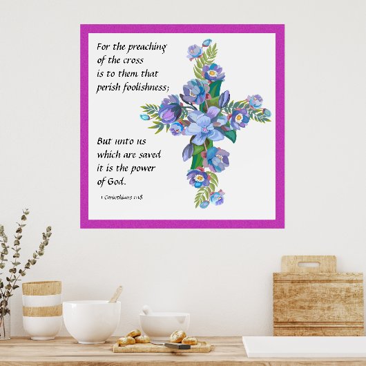 1 Korinther 1:18 Poster (Küche)
