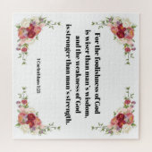 1 Korinther 1:23 Das Bibelverse Gottes Dummheit Puzzle (Horizontal)