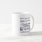 1 Korinther 3:16 Du bist Gottes Tempel Kaffeetasse (VorderseiteRechts)