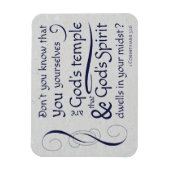 1 Korinther 3:16 Du bist Gottes Tempel Magnet (Vertikal)