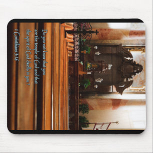 1 Korinther-3:16 Kirchen-Bänke Mousepad