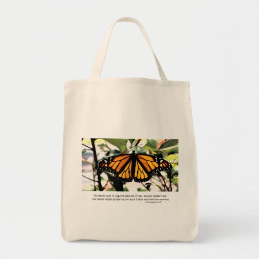 1 Korinther 5:17 Spanisch Wenn jemand in Christus  Tragetasche (Vorne)