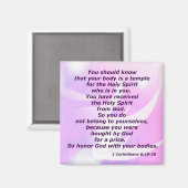 1 Korinther 6:19-20 Magnet (Vorderseite/Rückseite)