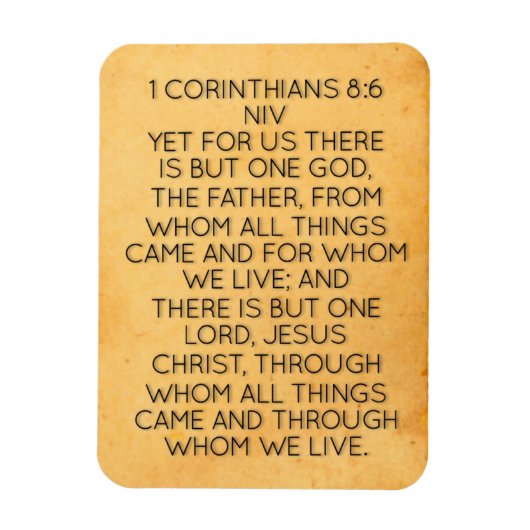 1 Korinther 8:6 Bible Verse Magnet (Vertikal)