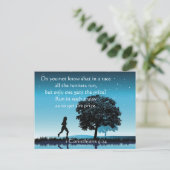 1 Korinther 9:24 Postkarte (Stehend Vorderseite)