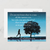 1 Korinther 9:24 Postkarte (Vorne/Hinten)