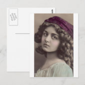 1 kostenloser vintage-druckbar - Zigeunermädchen.j Postkarte (Vorne/Hinten)