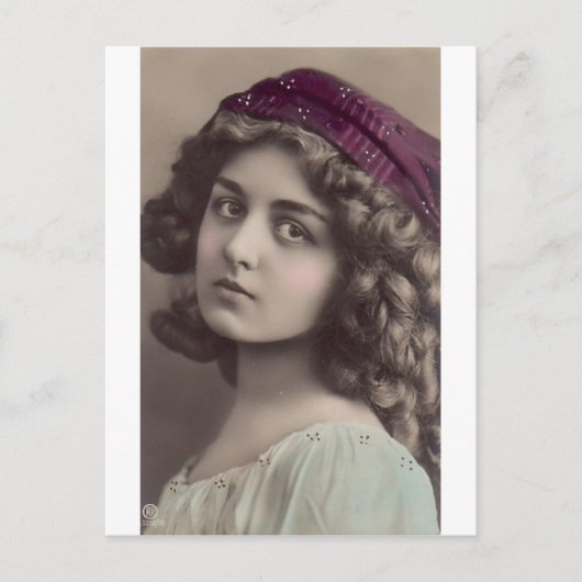 1 kostenloser vintage-druckbar - Zigeunermädchen.j Postkarte (Vorderseite)