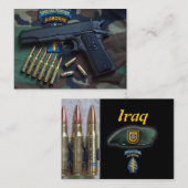 1. Kraftgruppen-Trading Card der grünen Barette Visitenkarte (Vorne/Hinten)