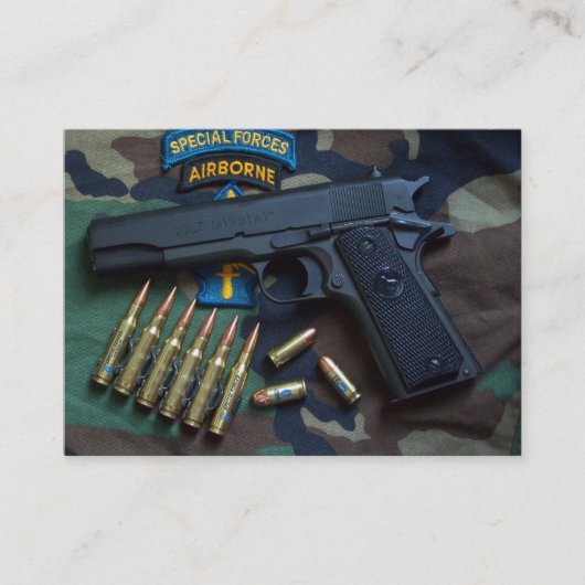 1. Kraftgruppen-Trading Card der grünen Barette Visitenkarte (Vorderseite)