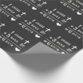 1 Kreuz 3 Nägel 4 gegeben Christlicher Osterfith Geschenkpapier (Ecke)