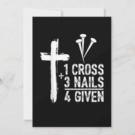 1 Kreuz 3 Nägel Jesus Christlich Ostern Gi Feiertagskarte (Vorderseite)