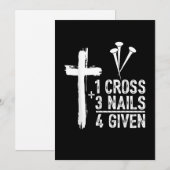 1 Kreuz 3 Nägel Jesus Christlich Ostern Gi Feiertagskarte (Vorne/Hinten)