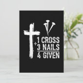 1 Kreuz 3 Nägel Jesus Christlich Ostern Gi Feiertagskarte (Stehend Vorderseite)