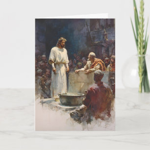1. Kreuzwegstation - Jesus wird zum Tode verurteil Karte