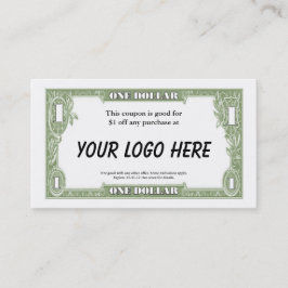 $1 Kupon-Karte Rabattkarte