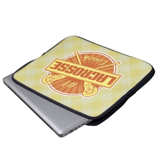 1. Lacrosse Coach Notebook-Abdeckung Laptopschutzhülle (Vorne Knopf)