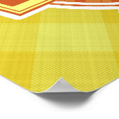 #1 Lacrosse Coach (orange) Poster Print (Ecke)