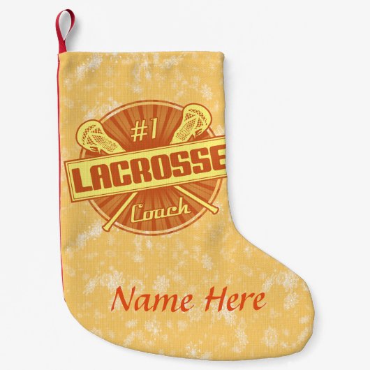 #1 Lacrosse Coach Weihnachtsfeiertag Strumpf Kleiner Weihnachtsstrumpf (Vorderseite)