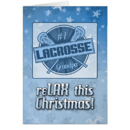 #1 Lacrosse Grandpa Weihnachtskarte, individuell e