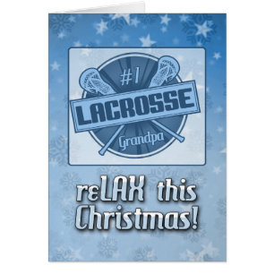 #1 Lacrosse Grandpa Weihnachtskarte, individuell e