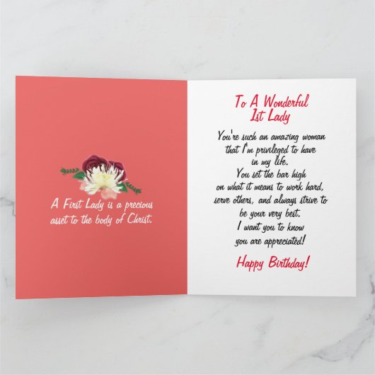 1. Lady African American Birthday Card Dankeskarte (Innenseite)