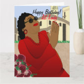 1. Lady African American Birthday Card Dankeskarte (Vorderseite)