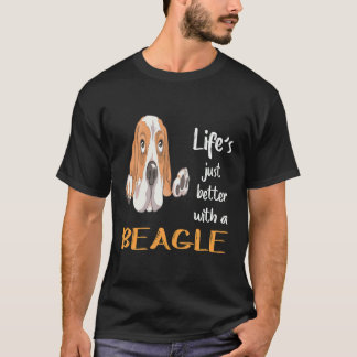 1 Leben ist einfach besser mit einem Beagle T-Shirt